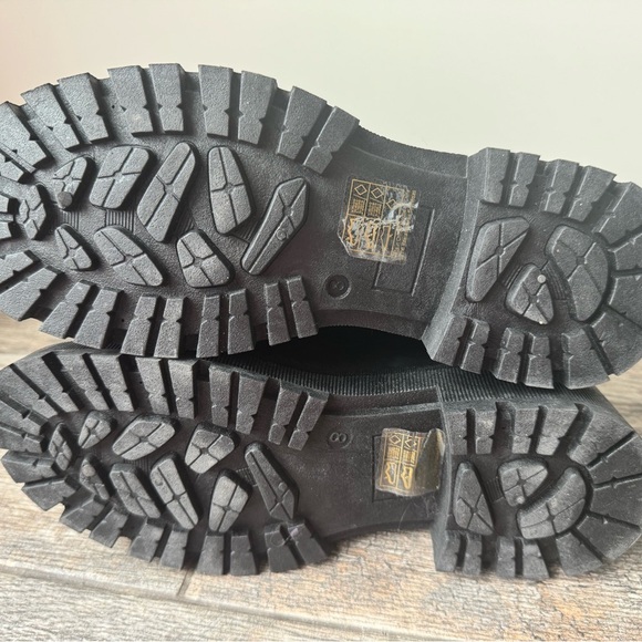 Combat Black Lace-Up Ankle Boots size 8 - Picture 6 of 9